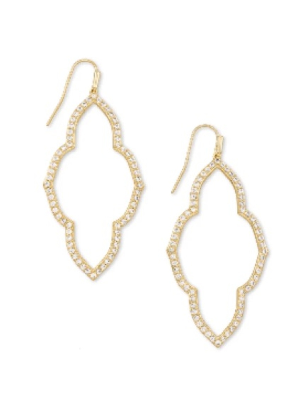 Kendra Scott Abbie White Crystal Earrings